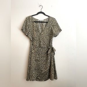 Leopard Print Wrap Dress